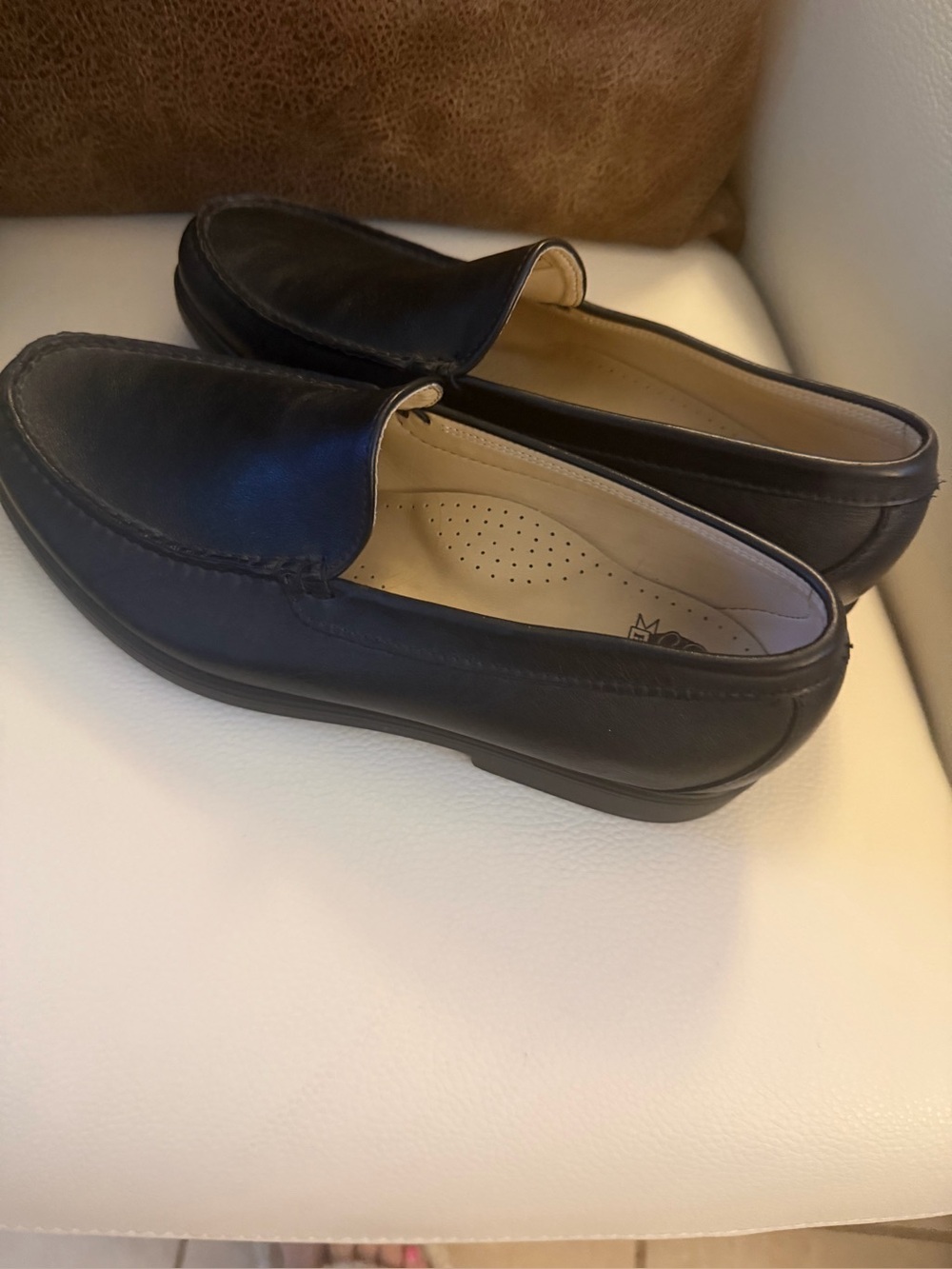 SAS Black Leather Men's Slip-On Loafers